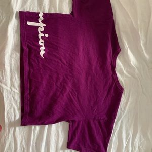 purple champion crop top (never worn)